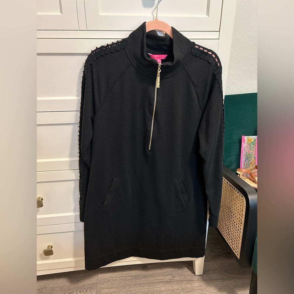 Lilly Pulitzer black skipper dress Large As new